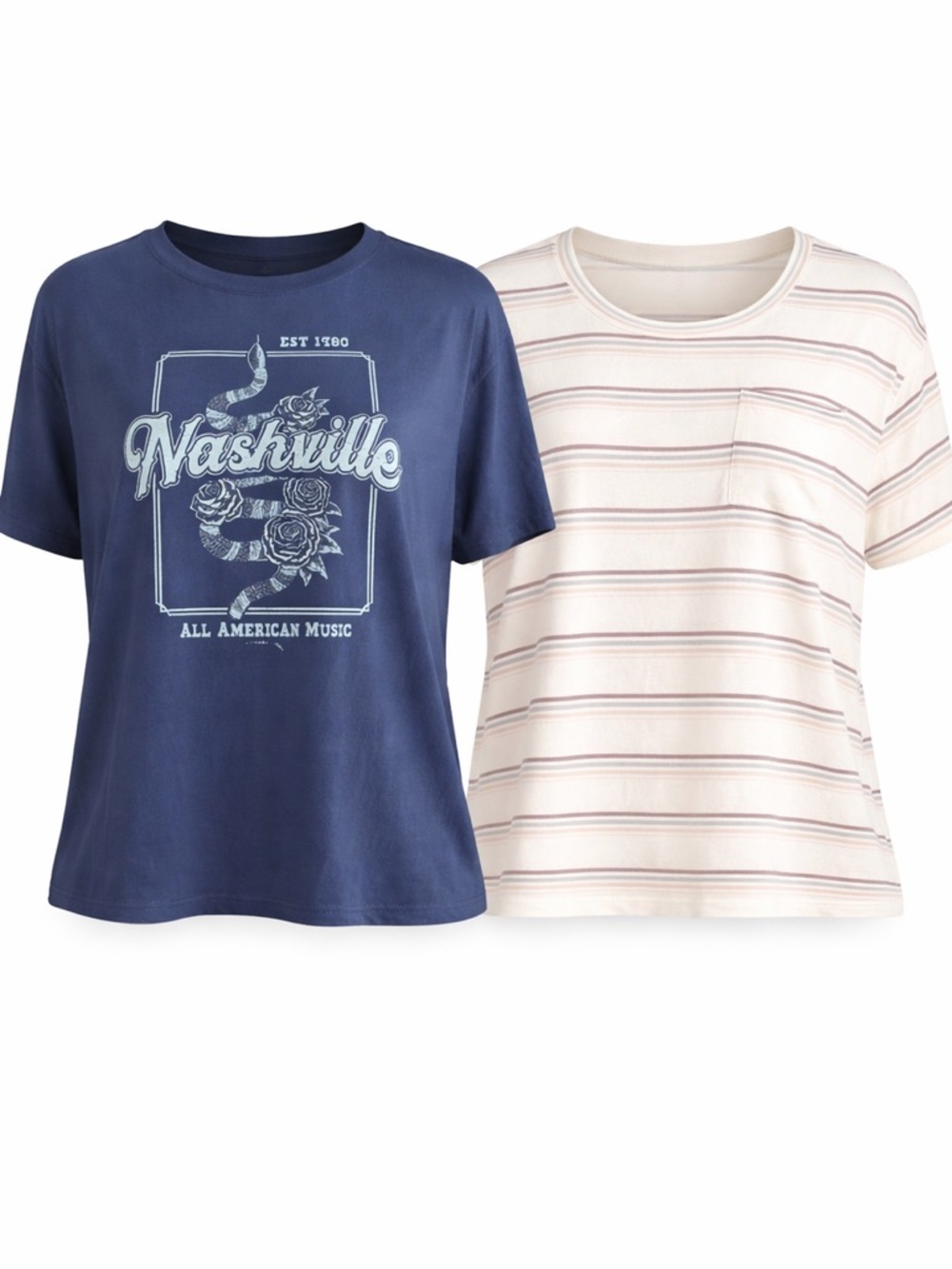 ChitChat Nashville Graphic Tee BixbyNomad Striped Pocket Top Girls XL Bundle NWT